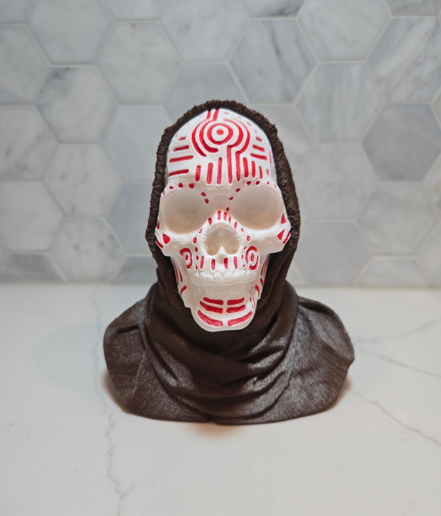 Cipher Skull: Hooded Ritual Bust