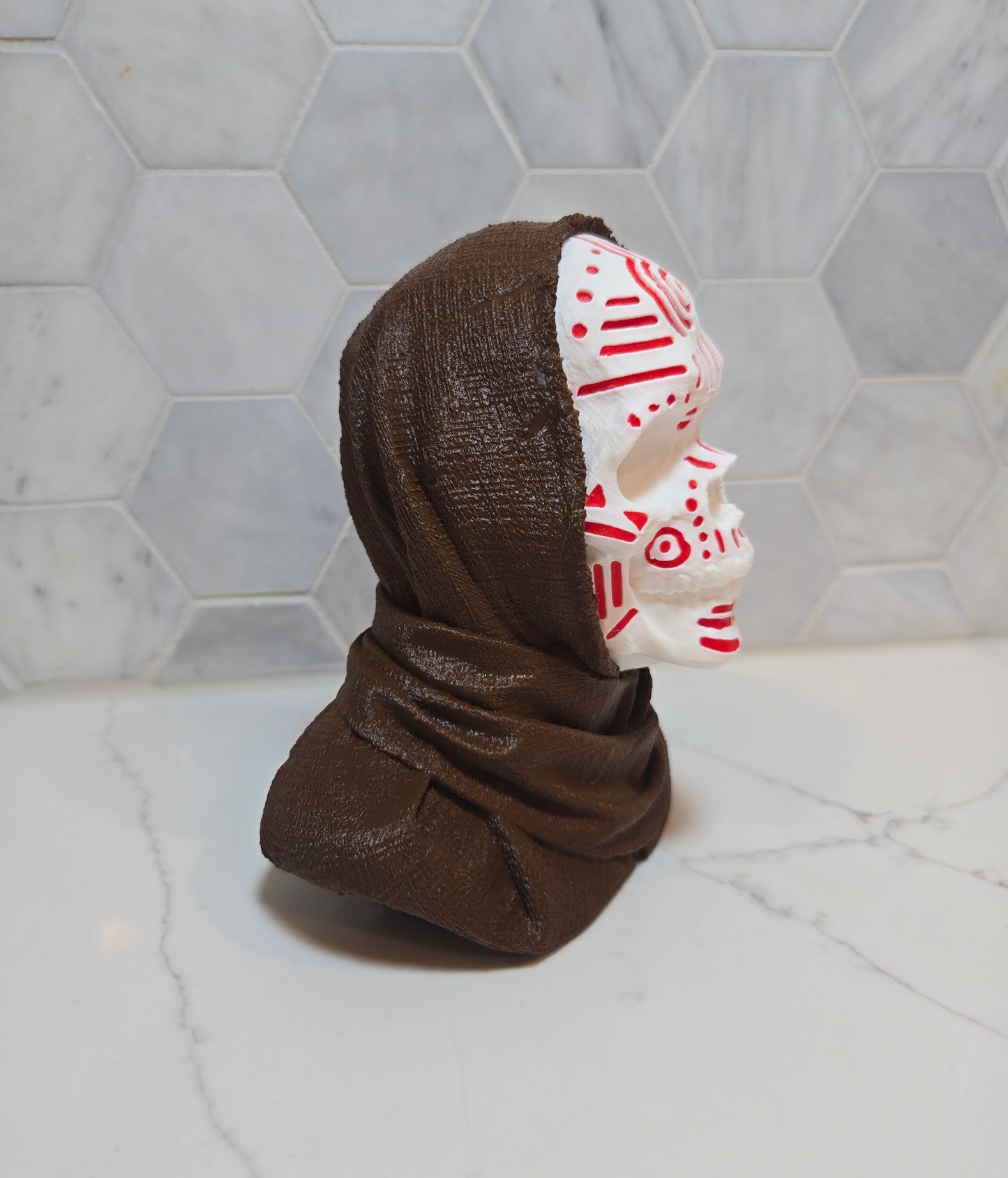 Cipher Skull: Hooded Ritual Bust