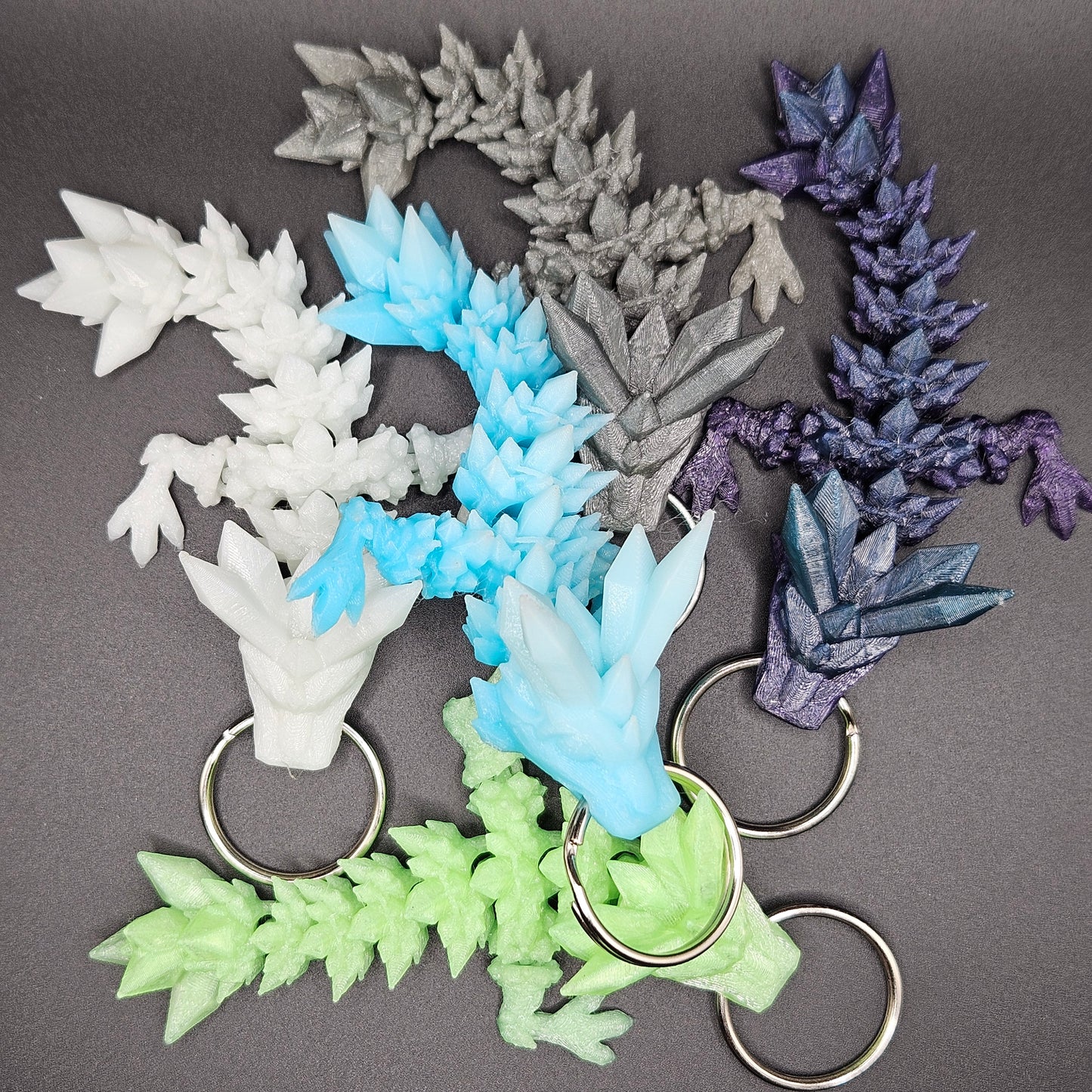 Crystal Dragon Keychain (Random Color)