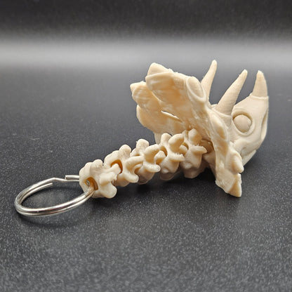 Triceratops Skeleton Keychain