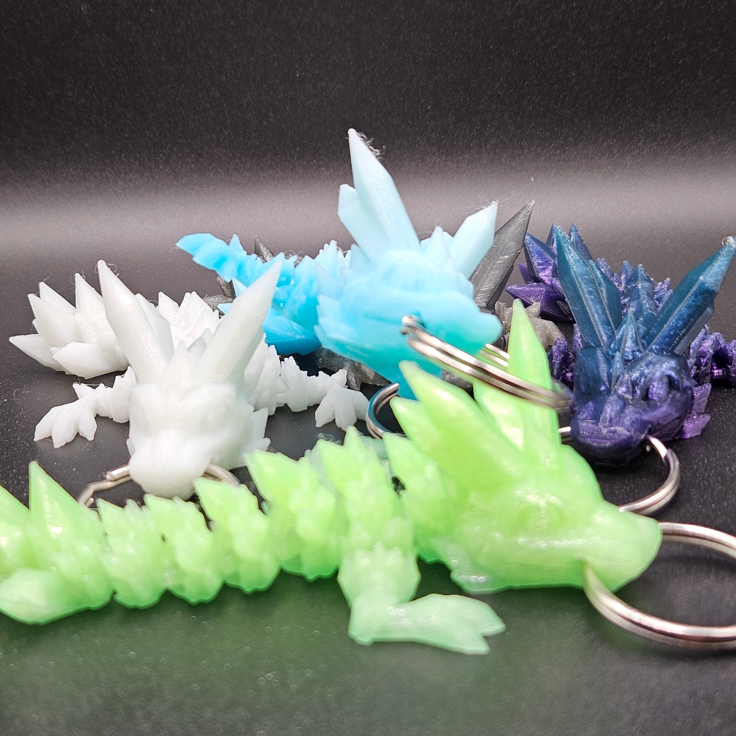 Crystal Dragon Keychain (Random Color)